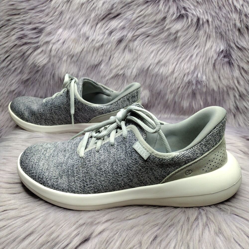 Kizik Madrid Eco Knit Womens Size 9 Heather Gray Athletic Slip On Casual Shoes